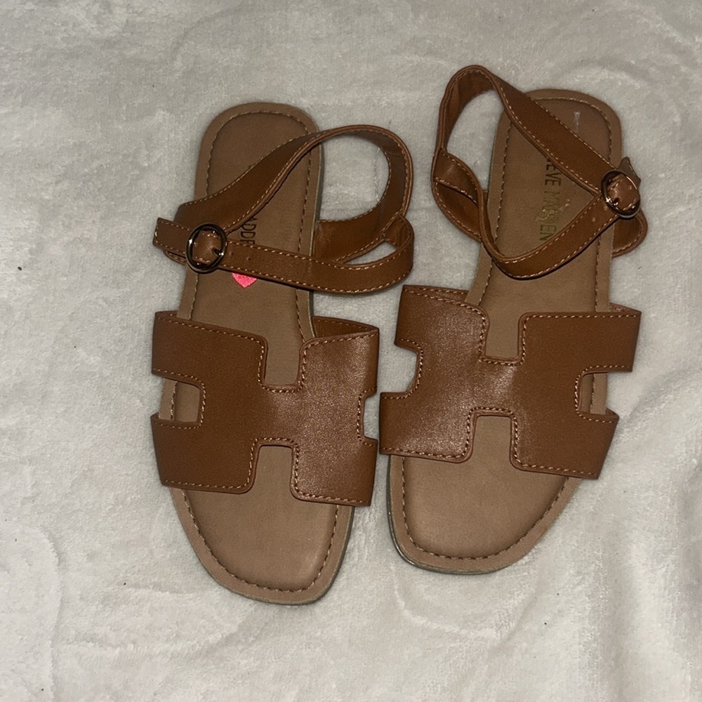 Steve Madden Haydn Cognac Leather For Girls Size 3 NWT